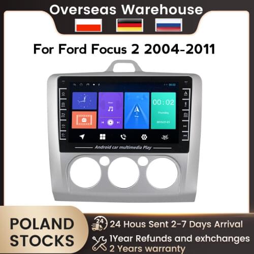 NaviFly 8inch 1+16G USB IPS Android For Ford Focus 2 2004-2010 2011Car dvd player 2 din no DVD support SWC carplay BT DVR