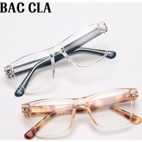 BAC CLA Retro Glasses Frame Mens Anti-blue Light Glasses Computer Ladies Glasses Frame Optically Transparent Gafas De Marca
