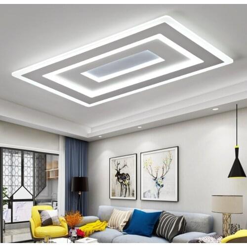 Surface Mounted Modern Led Ceiling Lights for living room bedroom Ultra-thin Rectangle Ceiling lamp fixtures ZM1109