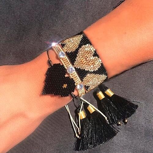 Go2boho Miyuki Bracelet Beads Design Jewellery Handmade Mexican Heart Pulseras Friends Jewelry Rhinestone Bracelets Wholesale