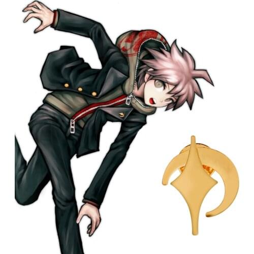 Anime Naegi Makoto Enamel Brooches Cosplay Danganronpa: Trigger Happy Havoc Metal Lapel Pins Backpack Bags Badge Collection