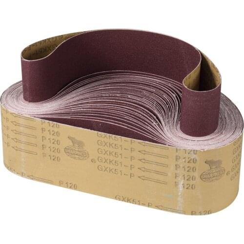 10 pieces 75x533mm Sanding Belts Coarse to Fine Grinding Belt Grinder Accessories for Sander Power Rotary Tools