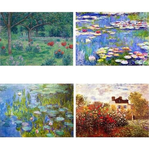 Hot 5D DIY Diamond Painting Monets Works Scenery Full Square Round Embroidery Painting Rhinestone Home Decoration Art Craft Set