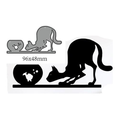 Cat And Fish Shape Metal Cutting Die DIY for Scrapbooking Decoration Crafts