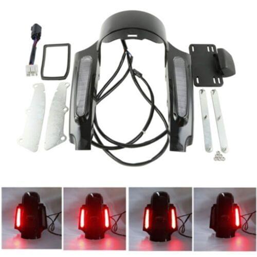 Motorcycle Led light Rear Fender Fascia Set For Harley Touring Road King Electra Glide Street Glide Ultra Limited 2009-2013