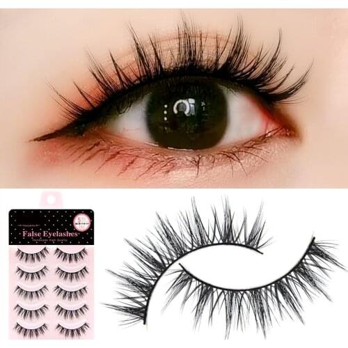 NEW 5 Pairs Eyelashes 3D Natural False eyelashes Soft Mink eyelash extension Makeup beaut maquillaje lashes Cosplay Stage