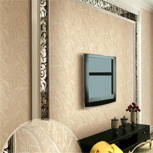 Beibehang wallpaper 3d on the wall Modern plant deerskin wallpaper 3d embossed banana leaf wallpaper roll papier peint mural 3d