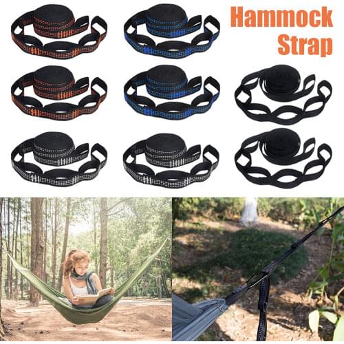 One Pair Tree Swing Hanging Hammock Straps Rope Heavy Duty Load Capacity Outdoor Camping Hiking Hammock Hanging Belt