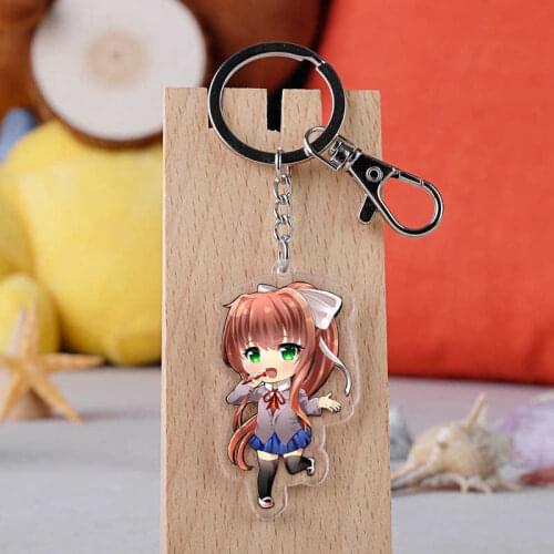 Heart Game Pink Fashion Anime Acrylic Key Chains Cartoon Keyring Keychain Pendant Keyholder Unisex Birthday Gifts NEW