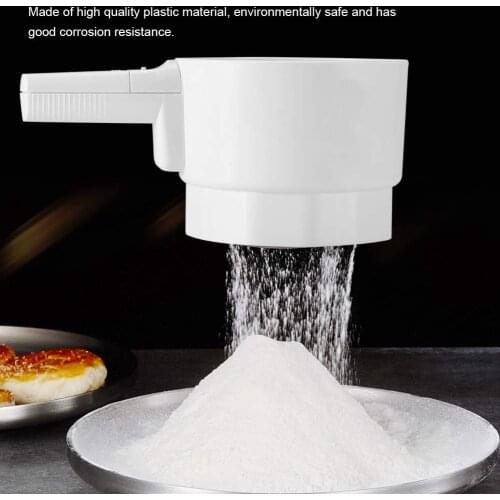 Battery Powered Handheld Electric Flour Sifter Cup Shape Mechanical Flour Sieve Shaker Powder Sifter Icing Sugar Shaker