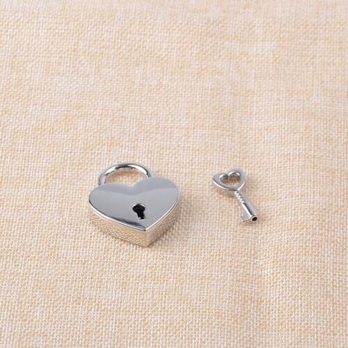 Heart lock Purse lock box lock 1.25 inch in silver