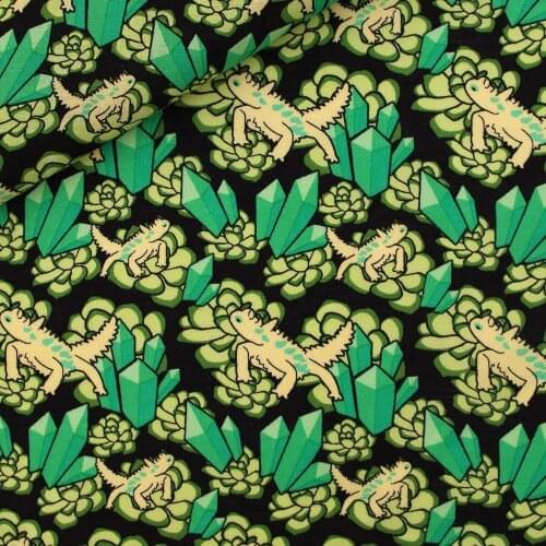 108cmx100cm Cotton Woven Fabric for textile, pathwork, cloth - Cartoon Crocdile