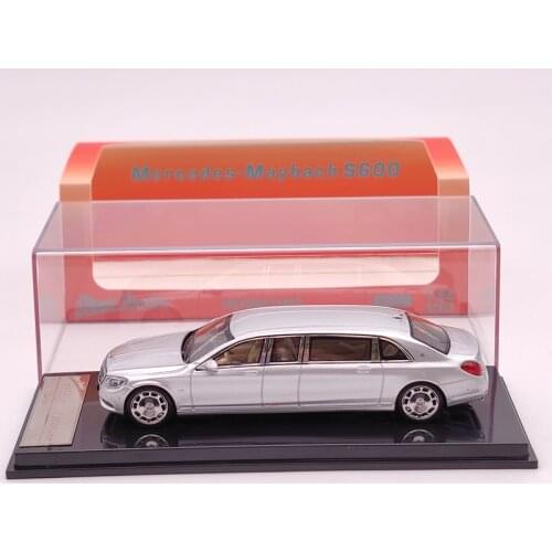 Stance Hunters 1:64 For M~bach S600 Pullman Alloy Silver Diecast Models Car Collection Auto Toys Gift