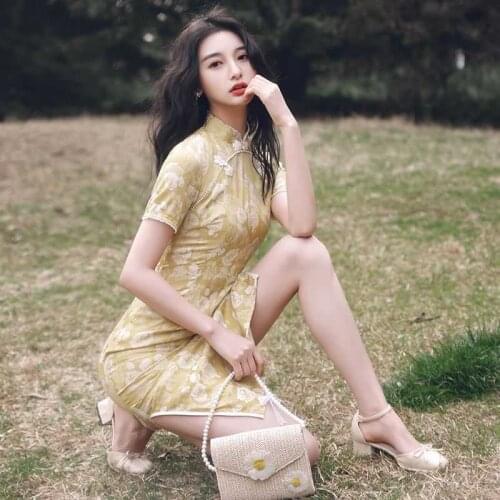 Chinese Traditional Sexy Qipao Dress Modern Cheongsam Oriental Wedding Party Summer Dresses 2021 for Women Vintage Cheongsams