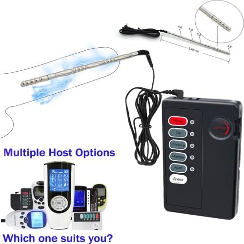 Stainless Steel Bi-Polar Electric Shock Urethral Penis Plugs Metal Electro Stimulation Urethra Catheter Dilator Sex Toys for Men