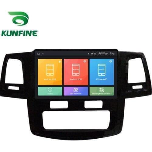 Octa Core Android 10.0 Car DVD GPS Navigation Player Deckless Car Stereo For Toyota Fortuner 2005 2006 2007 AT Radio Headunit