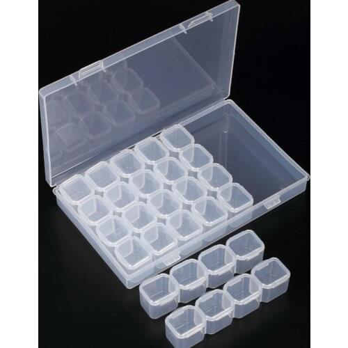 28 grid Dismountable diamond painting Accessories Diamond Embroidery Cases PP plastics Box Organizer Home Storage boxes