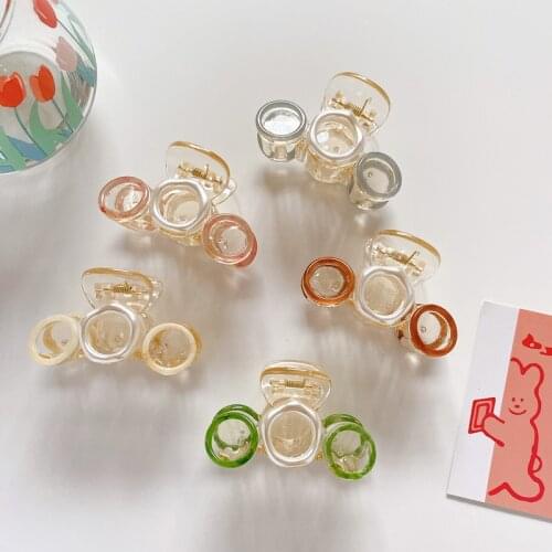 CYGJFC Woman Korean Style Metal Circle Hair Claws Barrettes Hairgrip Women Hair Accessories Hairpins Hair Clips Ornaments