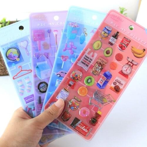 12 set/lot Dream Epoxy Crystal Diary Stationery Stickers Decorative Mobile Stickers Scrapbooking DIY Craft Stickers