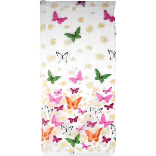 2017 hot Romantic Butterfly Transparent Curtains Tulle 1x2m for Casement And Door Printed Window Curtain Sheer Voile Curtain