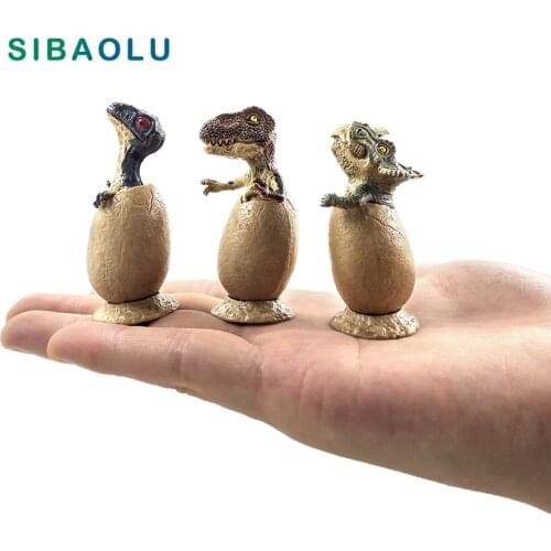 3Pcs/Set Simulation Dinosaur Egg Animal Model Plastic figurine home decor miniature fairy garden decoration accessories modern