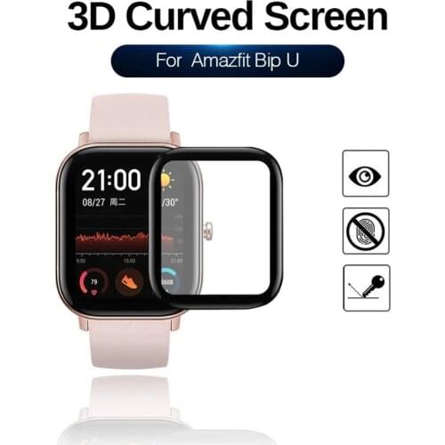 3D Curved Edge Film For Xiaomi Huami Amazfit GTS 2 2e Mini Bip S U Lite UPro Cover Screen Protector For GTS2 Mini GTS2e No Glass