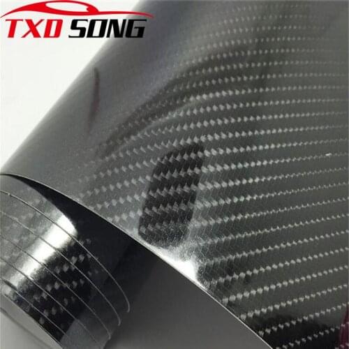 60cmx152cm(24"x60") Car Styling 5D High Glossy Film Auto Exterior Carbon Fiber Accessories Interior Wrap Film 5D carbon fiber