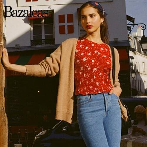Bazaleas Burgundy Blouses China