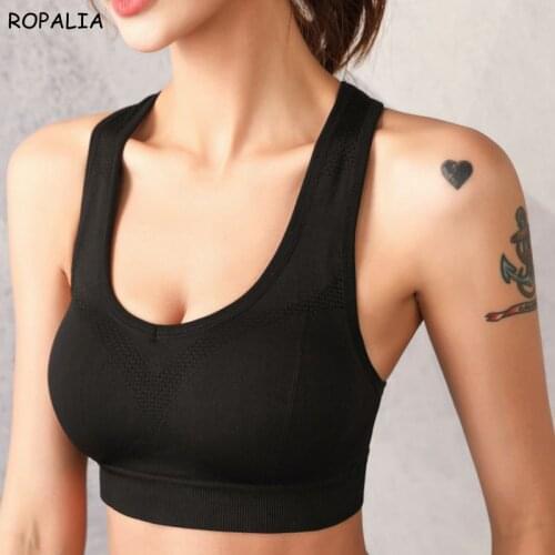 Women Bras Wirefree Bra Padded Seamless Breathable Support Fitness Sports Bra Push Up Gathering Full Cup Breast Bralette Tops