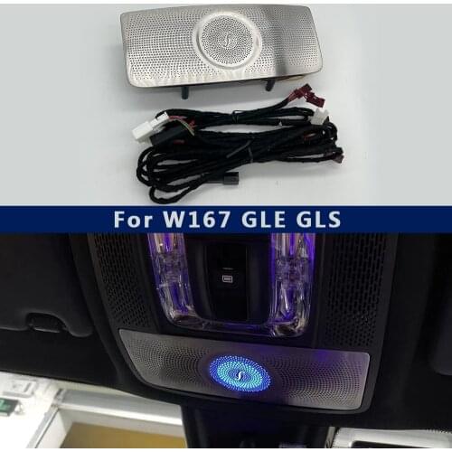 64 Colors LED Luminous glasses case For Mercedes Benz W167 AMG GLE GLS 2020 Burmester Tweeter Speaker cover Ambient light Refit