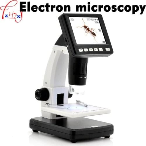 Digital electron microscope 3.5 inch LCD digital 500 times microscope with camera button 8 LED light electron microscope 1pc