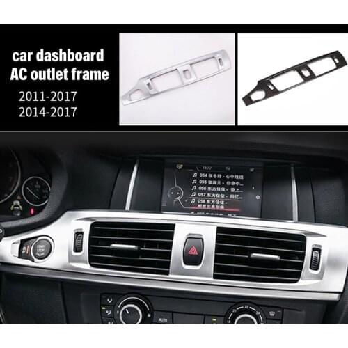 For BMW X3X4 F25 F26 2009-2017 ABS chrome Car central control AC vent trim 1pc