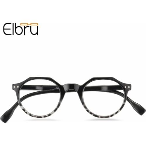 Elbru Vintage Fashion Anti Blue Light Reading Glasses Leopard Frame Clear Presbyopia Eyeglasses For Women&Men Diopters +1.0 +3.5
