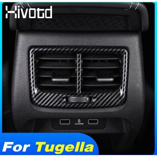 Hivotd Car Rear Charger Air Outlet Cover Frame Trim USB Panel Decoration For Geely Tugella,Xingyue,FY11 2021-2019 Interior Parts