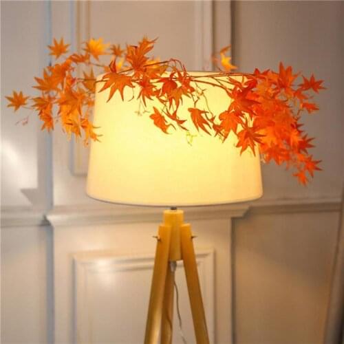 Red Artificial Vine Plants Autumn Maple Leaf Garland For Wedding Party Home Office Foliage Garden Decoration Supplies 5pcs