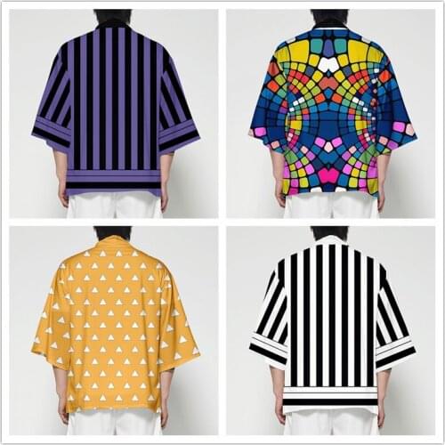 Demon Slayer Kimetsu no Yaiba Japanese Kimono Traditional Samurai Costume Men/Women Yukata Haori Fashion Japanese Kimono Jacket