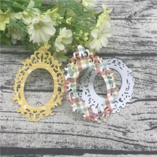 Lace Rectangle Oval Metal Cutting Dies Stencils For Card Making Decorative Embossing Suit Paper Cards Stamp DIY