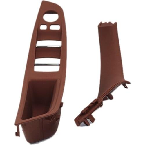 LHD 1pcs for 2010-2016 BMW 5 series f10 f18 Car front rear right left Interior Door Handle Inner Door Panel Pull Trim Cover