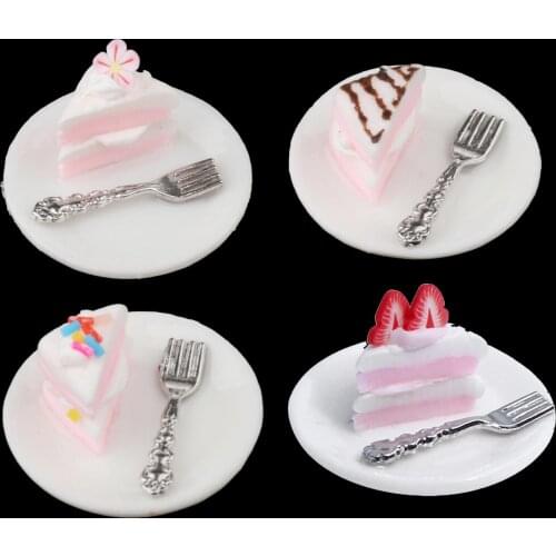 Miniatures Simulation Food Cake Miniature for Dolls Accessories Kitchen Play Toys Mini Cake Food Kids Toy