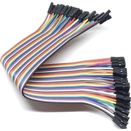 40pcs dupont cable jumper wire dupont line female to female dupont line 20cm 1P-1P for arduino