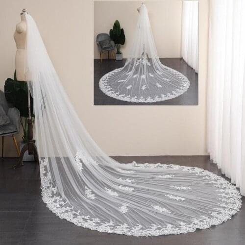 Personalized Flower lace wedding veil,1 Layer Elegant Bridal Wedding,Cathedral Veil, Bridal Veil,Chapel Veil,Waltz Veil,Blusher