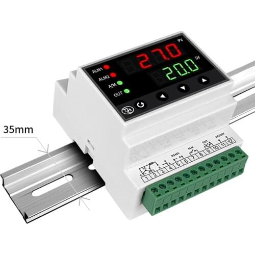 Din35mm rail temperature controller Din PID thermostat relay output , SSR output , RS485 communication modbus protocol