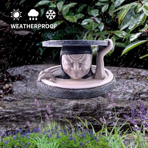 Garden Gnome Statues Outdoor Decor Coins Voyeur Manhole Cover Garden Decor Garden Ornaments Handicraft Flower Pot Accessories