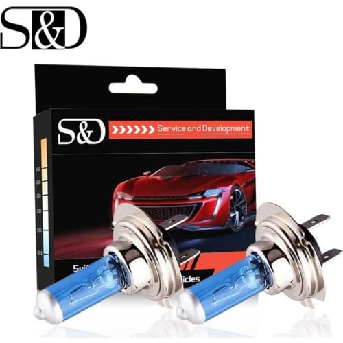 2pcs H7 55W 12V Super Bright Halogen Bulb Car Headlight Lamp Fog Lights High Power Auto Light Bulbs 5000K White