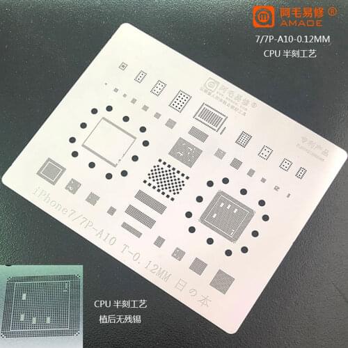 Amaoe BGA Reballing Stencil FOR iPhone 6/6P/6S/6SP/7/7P BGA Stencil Reball A8 A9 A10 CPU RAM Nand Flash IC Chip Tin Plant Net