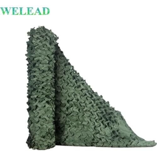 WELEAD 2M Army Green Military Camouflage Nets for Garden Boys Room Decoration Army Party Awning Terrace Gazebo Car Cover Birding
