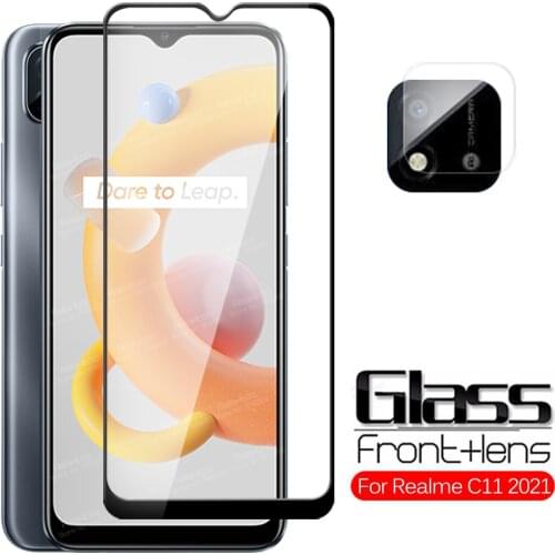 Tempered Glass For Oppo Realme C11 2021 Camera Glass Screen Protector RealmeC11 Realmy Realmi C 11 6.52" RMX3231 Protective Film