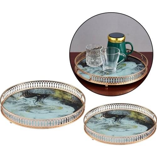 Mirror Glass Decorative Tray for Vanity,Dresser,Bathroom,Office,Jewelry,Cosmetic