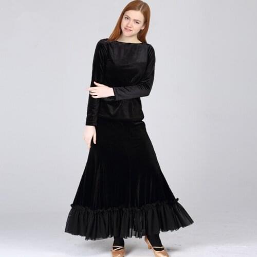 Womens Ballroom Dance Dress Dress For Ballroom Dancing Women Skirt Practice Dancewear 2015 New Arrival Spring Autumn Winter Warm