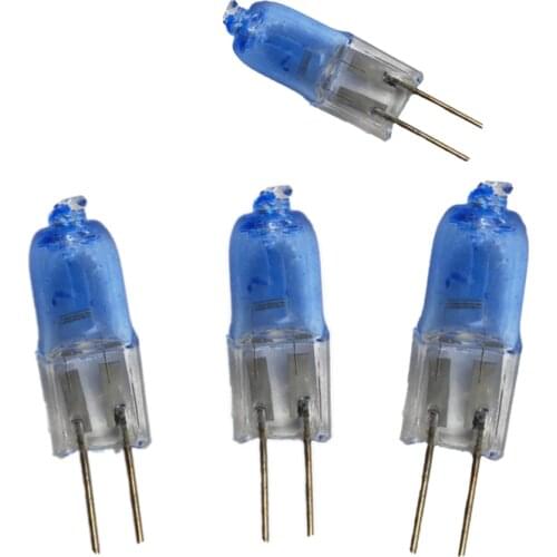 10pcs Bule G4 12V 50W 3500K White Halogen Bulb Light Globe Lamp Free Shipping